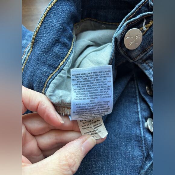 Jessica Simpson Women's 20W Button Fly High Waist Short Stretch Denim 90's Y2K - Picture 7 of 9